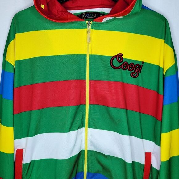 COOGI Multicolor Striped Full Zip Hoodie Size XXL - Picture 2 of 12